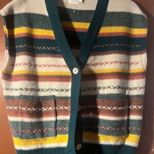 Dreamers by Debut: Horizonitally Stripped V-Neck, Sweater Vest